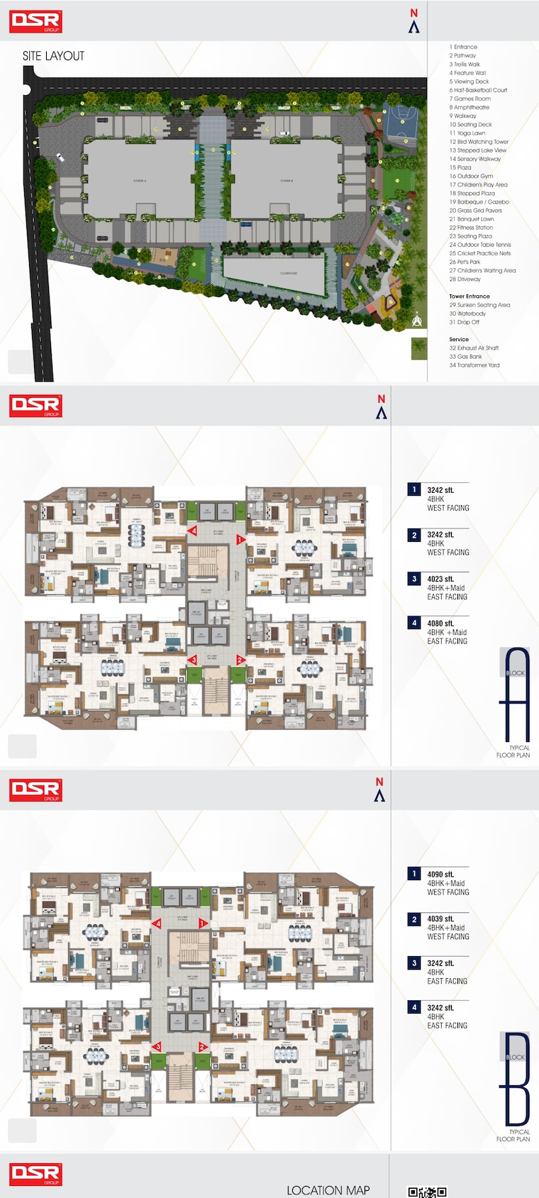 Floor Plan, dsr-valar 4 Bedroom 3242 Sq.Ft. Apartment In Kokapet Hyderabad 8447929