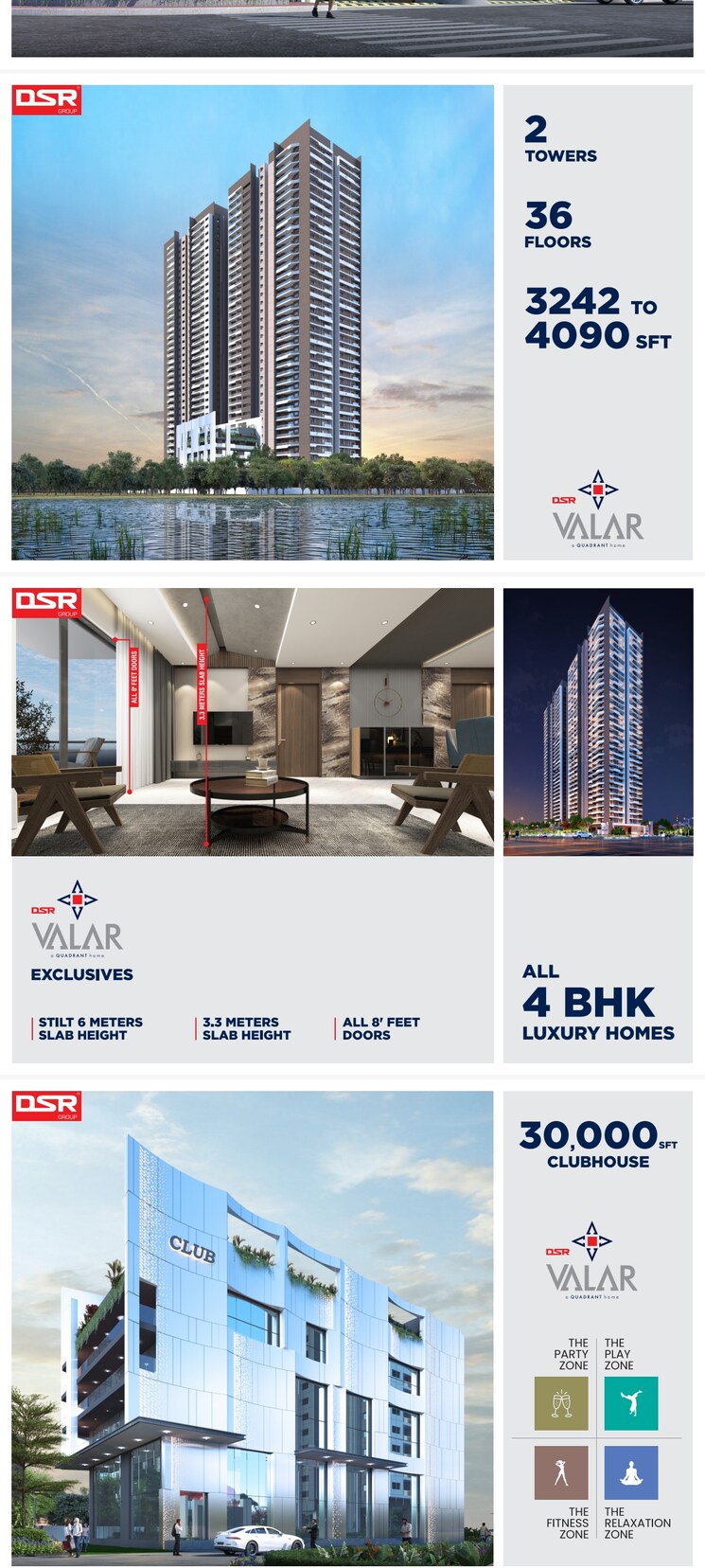 Master Bedroom, dsr-valar 4 Bedroom 4090 Sq.Ft. Apartment In Kokapet Hyderabad 8448112