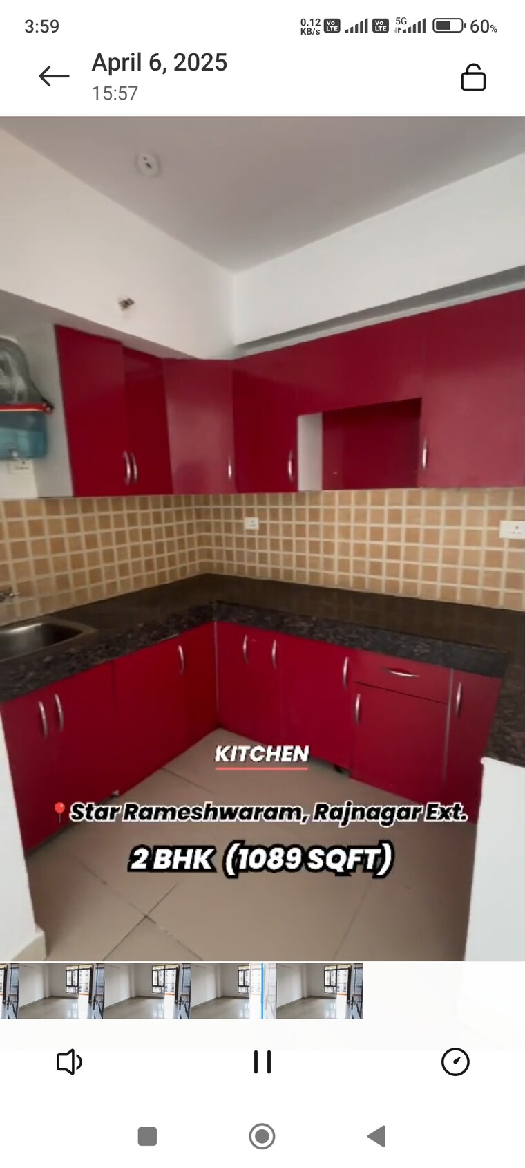 Kitchen, star-rameshwaram 2 Bedroom 1089 Sq.Ft. Apartment In Raj Nagar Extension Ghaziabad 8448168
