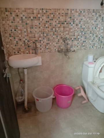 Bathroom in 2 BHK Builder Floor at Patel Nagar Society, Sector 15 – for Rent