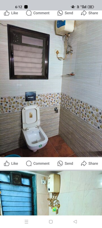 Bathroom in 2 BHK Apartment at Vinayak CHS, Malad West – for Rent