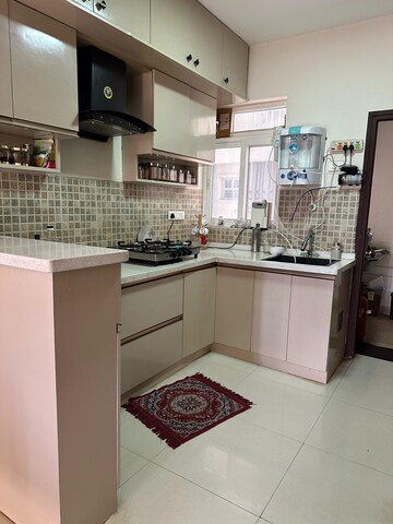 Kitchen in 3 BHK Apartment at SJR Blue Waters, Off Sarjapur Road – for Rent