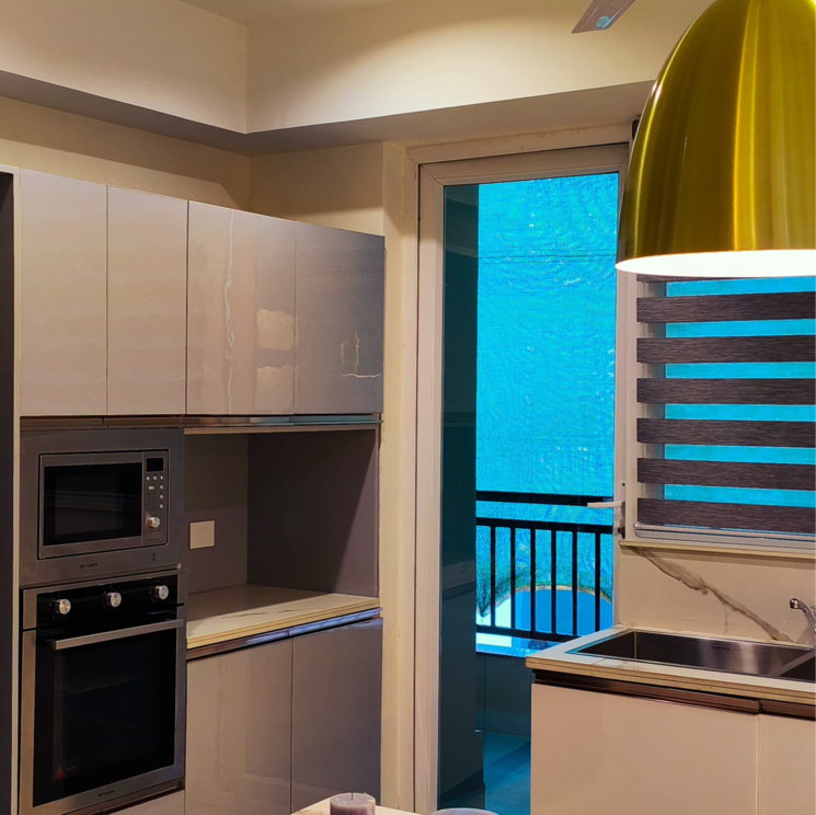 Kitchen, maya-green-lotus-utsav 3.5 Bedroom 2525 Sq.Ft. Apartment In International Airport Road Zirakpur 8448877