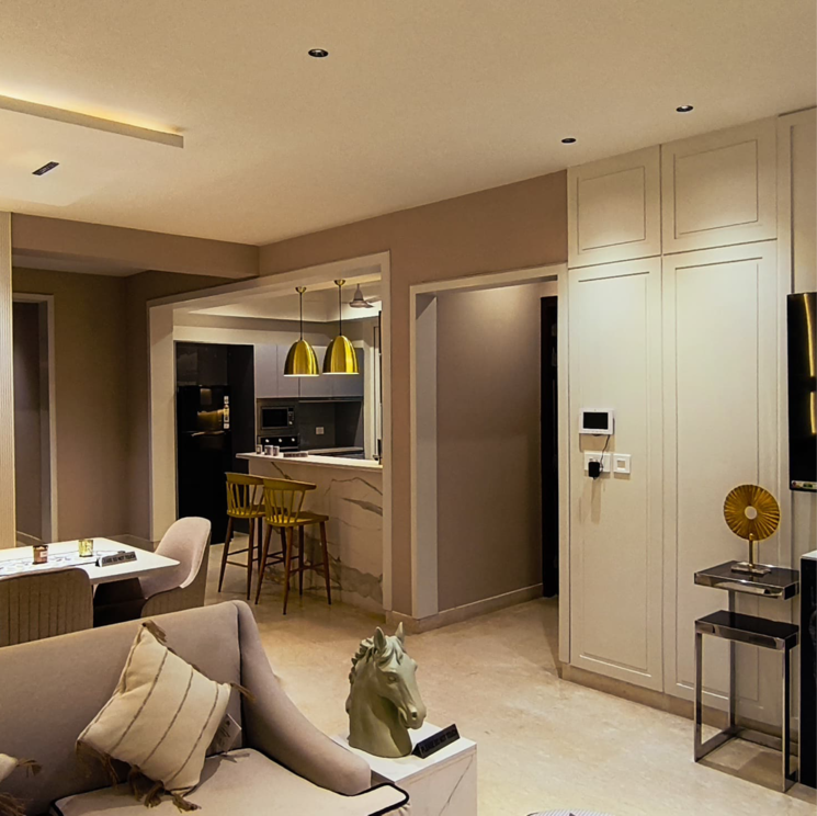 Living Room, maya-green-lotus-utsav 4 Bedroom 3130 Sq.Ft. Apartment In International Airport Road Zirakpur 8448895