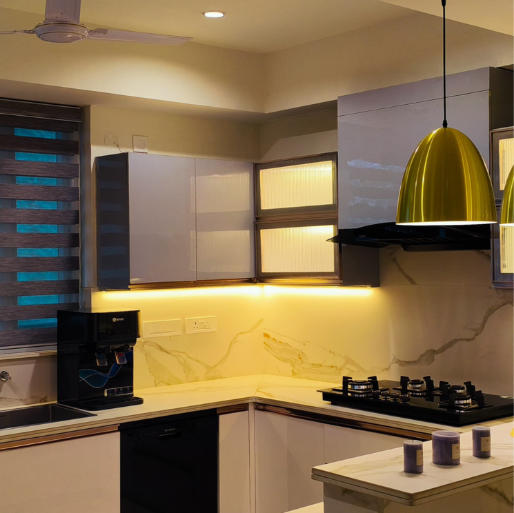 Kitchen, maya-green-lotus-utsav 4 Bedroom 3130 Sq.Ft. Apartment In International Airport Road Zirakpur 8448895