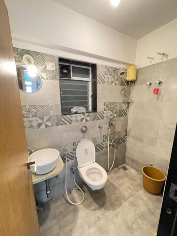 Bathroom in 3 BHK Apartment at Juhu Scheme, Juhu – for Rent