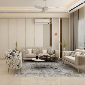Living Room in 4 BHK Apartment at West Delhi – for Sale