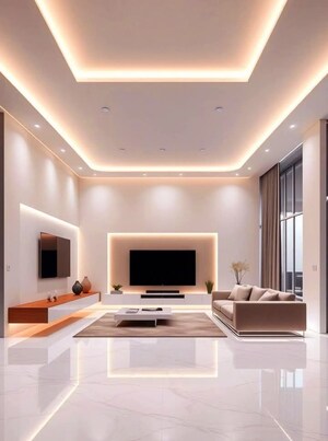 Living Room in 4 BHK Apartment at West Delhi – for Sale