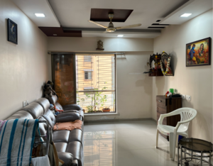 Living Room in 3 BHK Apartment at Unique The Skyline, Gokul Village – for Sale