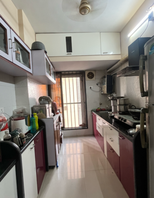 Kitchen in 3 BHK Apartment at Unique The Skyline, Gokul Village – for Sale