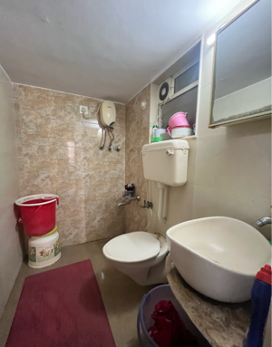 Bathroom in 3 BHK Apartment at Unique The Skyline, Gokul Village – for Sale