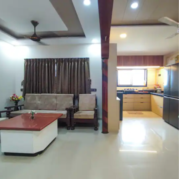 Living Room in 2.5 BHK Apartment at GK Dwarka Heights, Rahatani – for Rent