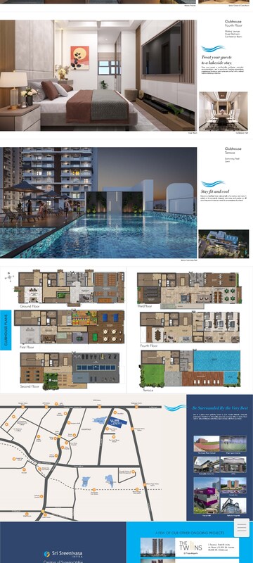 Master Plan in 3 BHK Apartment at Sri Sreenivasa Fortune Water Front, Kukatpally – for Sale