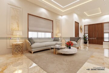 Living Room in 4 BHK Builder Floor at Ashok Vihar – for Sale