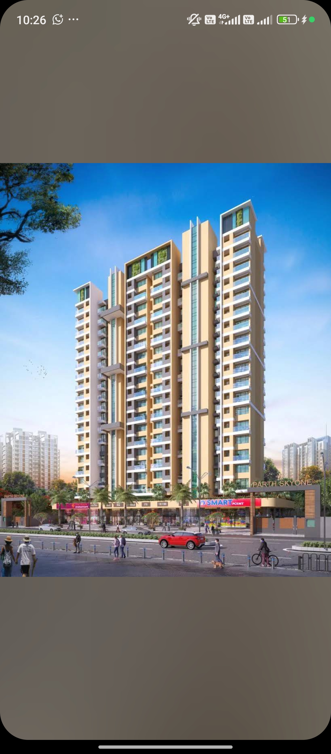 1 BHK 470 Sq.Ft. Builder Floor in Parth Skyone