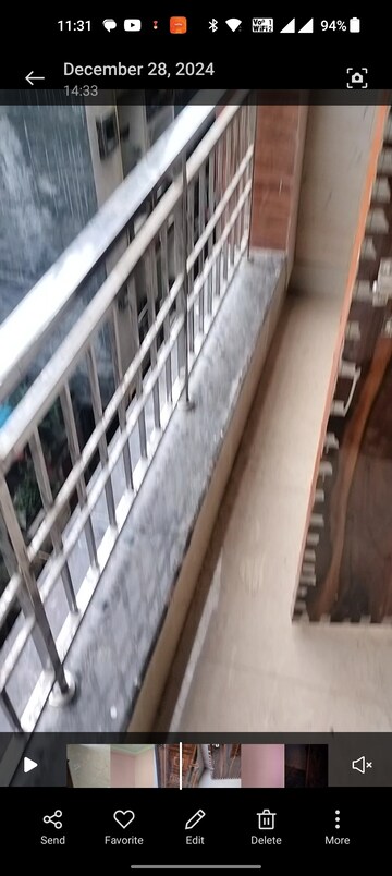 Balcony in 1 BHK Builder Floor at New Ashok Nagar – for Rent