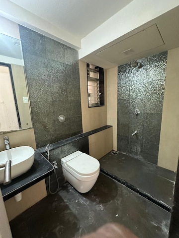 Bathroom in 3 BHK Apartment at Kanakia Levels, Malad East – for Rent