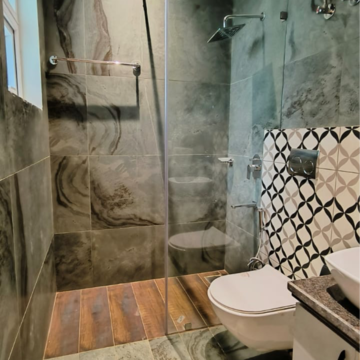 Bathroom in 3 BHK Apartment at Peer Mucchalla – for Sale