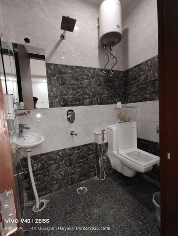 Bathroom in 2 BHK Builder Floor at Golden Crest, Sector 52 – for Rent