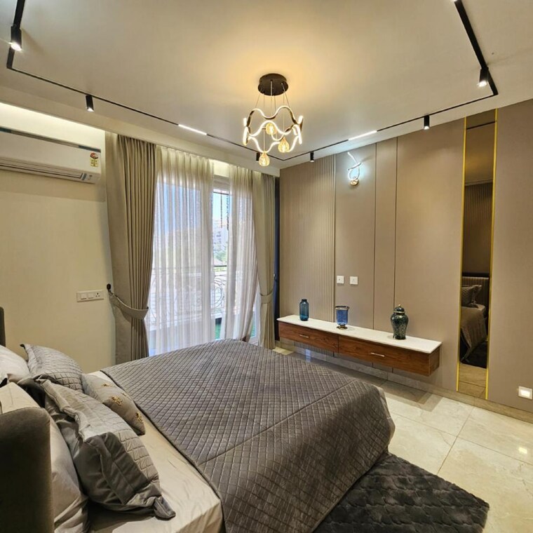 Bedroom, dhakoli village 3 Bedroom 1800 Sq.Ft. Apartment In Dhakoli Village Zirakpur 8451345