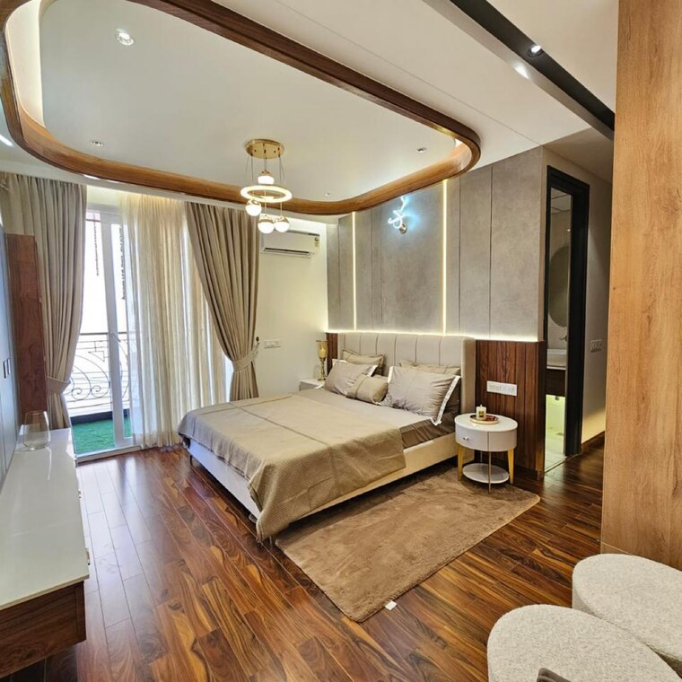 Bedroom, dhakoli village 3 Bedroom 1800 Sq.Ft. Apartment In Dhakoli Village Zirakpur 8451345