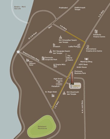 Master Plan in 2 BHK Apartment at Lodha Vista, Lower Parel – for Sale