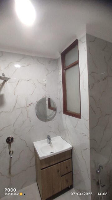 Bathroom in 3 BHK Builder Floor at Chattarpur – for Rent