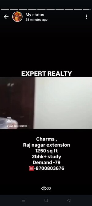 2.5 BHK Apartment For Sale in Charms Castle, Raj Nagar Extension