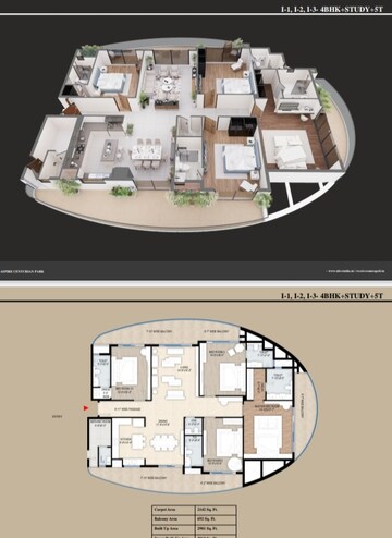 Balcony in 4 BHK Apartment at Tech Zone 4 Greater Noida – for Sale