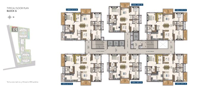 Balcony, radhey-skye 3 Bedroom 2300 Sq.Ft. Apartment In Velmala Hyderabad 8453201