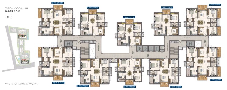 Balcony, radhey-skye 3 Bedroom 2300 Sq.Ft. Apartment In Velmala Hyderabad 8453201