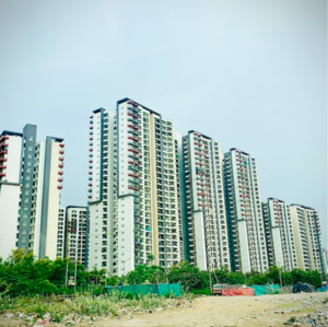 Living Room in 2 BHK Apartment at ABA Cherry County, Tech Zone Greater Noida – for Sale