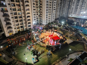 Living Room in 2 BHK Apartment at ABA Cherry County, Tech Zone Greater Noida – for Sale