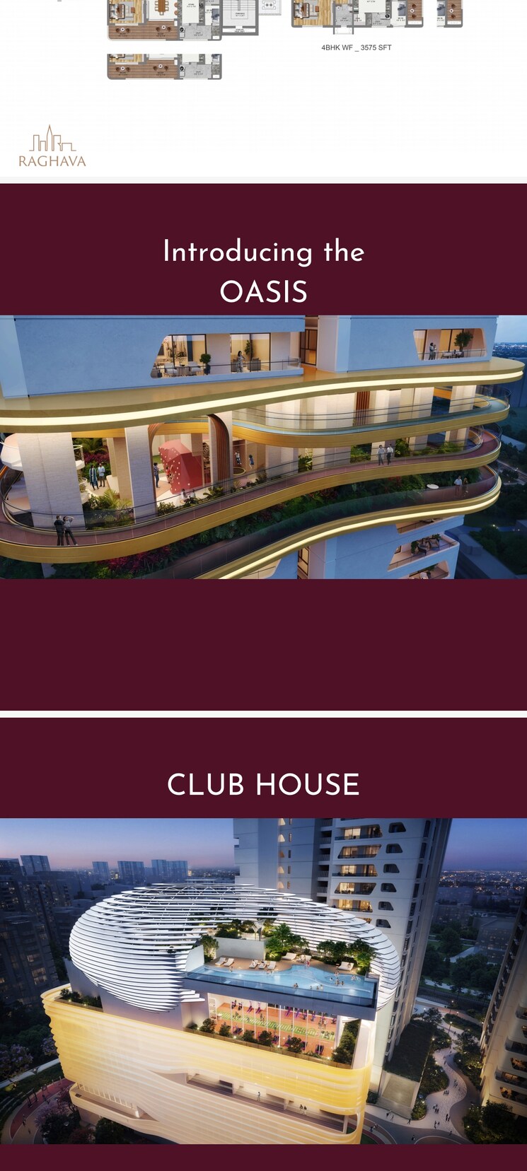 Master Plan, raghava-cinq 4 Bedroom 3600 Sq.Ft. Apartment In Financial District Hyderabad 8453927