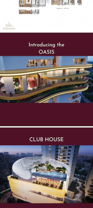 Master Plan in 4 BHK Apartment at Raghava Cinq, Financial District – for Sale