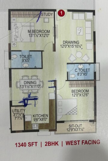  2 BHK Apartment at Aryamitra skyila, Puppalaguda – for Sale