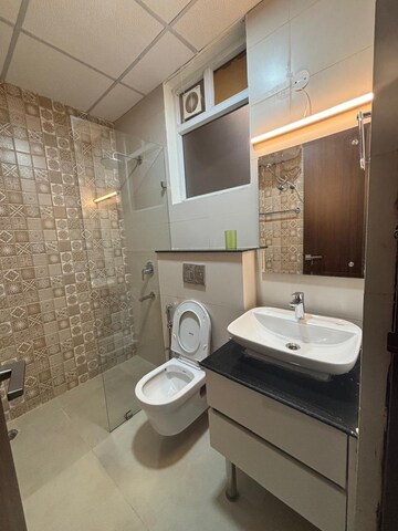 Bathroom in 3 BHK Apartment at Maya Green Lotus Utsav, International Airport Road – for Rent