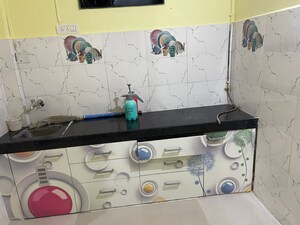 Kitchen in 1 BHK Apartment at Rutu Enclave, Kasarvadavali – for Sale