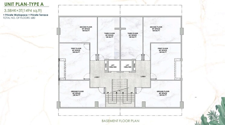 Exterior View, smart-world-gems 3.5 Bedroom 1494 Sq.Ft. Builder Floor In Sector 89 Gurgaon 8455827
