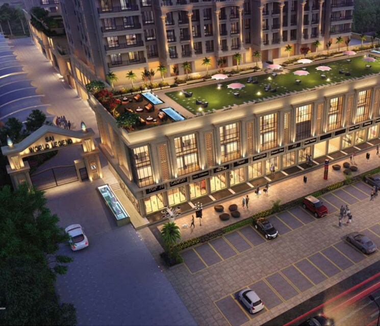 Living Room, paradise-sai-world-legend 2 Bedroom 835 Sq.Ft. Apartment In Kalyan West Thane 8455904