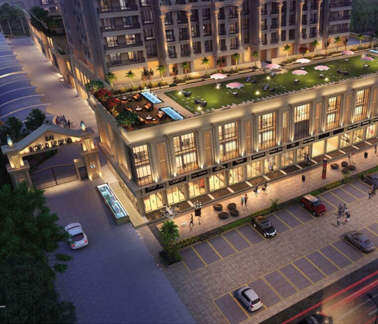 Living Room, paradise-sai-world-legend 2 Bedroom 835 Sq.Ft. Apartment In Kalyan West Thane 8455904