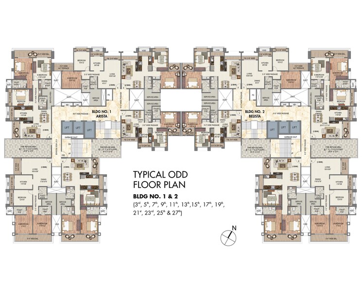 undefined, paradise-sai-world-legend 2 Bedroom 715 Sq.Ft. Apartment In Kalyan West Thane 8455944