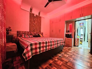 Bedroom in 3 BHK Builder Floor at Shri Devaji Residency, Dhakoli Village – for Sale