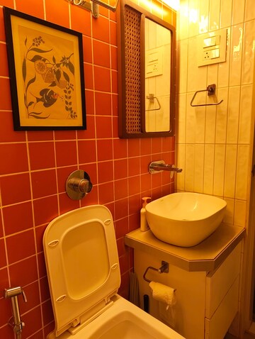 Bathroom in 2 BHK Apartment at Navyug Society – for Rent
