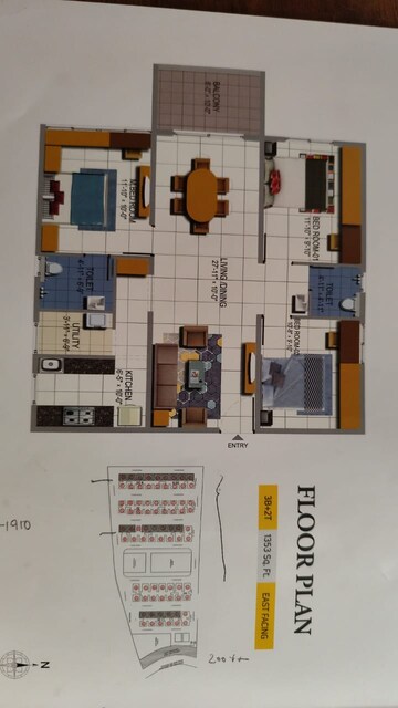 Balcony in 3 BHK Apartment at Urbanrise On Cloud 33, Bachupally – for Sale