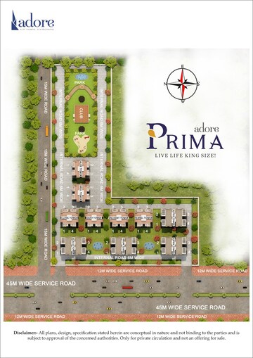 Staircase in 4 BHK Apartment at Adore Prima, Sector 72 – for Sale