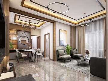 Living Room in 3.5 BHK Apartment at Omaxe The Resort Lucknow, Gomti Nagar – for Sale