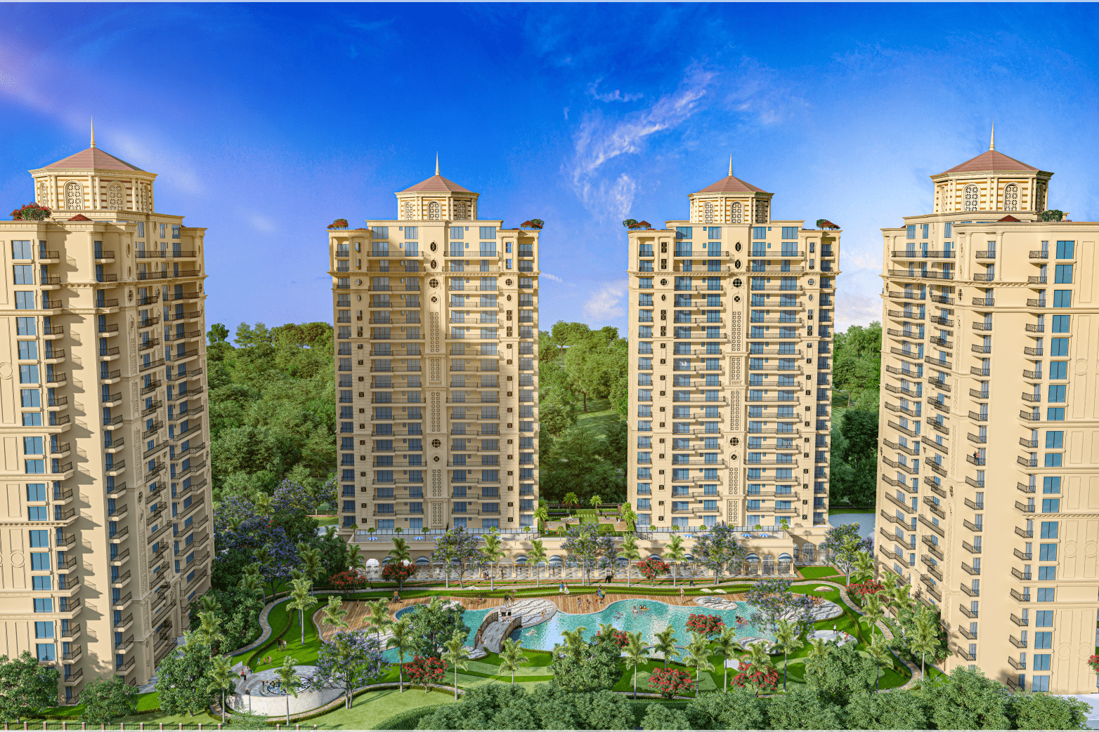 4 BHK + Pooja Room,Servant Room,Study Room,Extra Room 3666 Sq.Ft. Apartment in Omaxe The Resort Lucknow