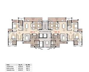 Balcony in 4 BHK Apartment at Omaxe The Resort Lucknow, Gomti Nagar – for Sale