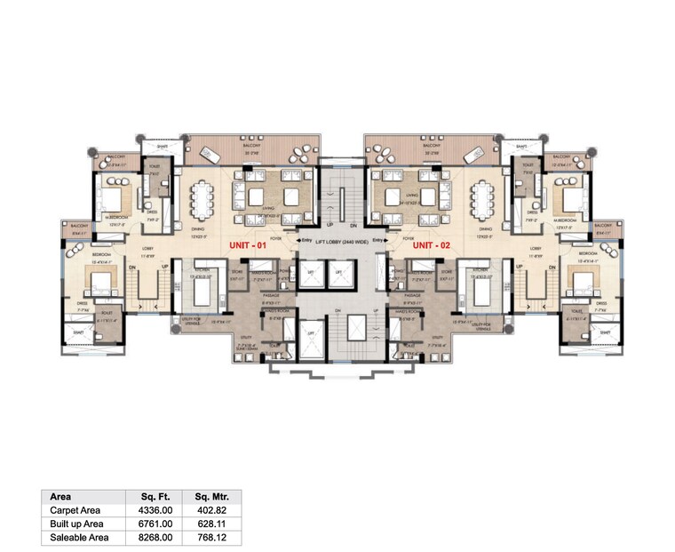 Balcony, omaxe-the-resort-lucknow 4 Bedroom 3594 Sq.Ft. Apartment In Gomti Nagar Lucknow 8458102
